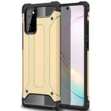 KZY İletişim-Samsung Galaxy Note 20 ile Uyumlu Kapak Çift Katmanlı Zırh Tank Kılıf - Gold (GOLD)