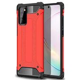 KZY İletişim-Samsung Galaxy Note 20 ile Uyumlu Kapak Çift Katmanlı Zırh Tank Kılıf - Kırmızı (KIRMIZI)