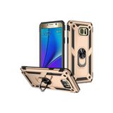 KZY İletişim Samsung Galaxy Note 5 ile Uyumlu Kapak Military Yüzüklü Stantlı Panzer Tank Kılıf - Gold