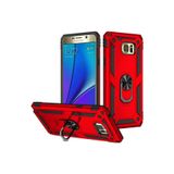 KZY İletişim Samsung Galaxy Note 5 ile Uyumlu Kapak Military Yüzüklü Stantlı Panzer Tank Kılıf - Kırmızı