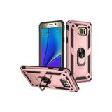 KZY İletişim Samsung Galaxy Note 5 ile Uyumlu Kapak Military Yüzüklü Stantlı Panzer Tank Kılıf - Rose Gold