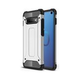 KZY İletişim-Samsung Galaxy S10 ile Uyumlu Kapak Çift Katmanlı Zırh Tank Kılıf - Gri (GRİ)