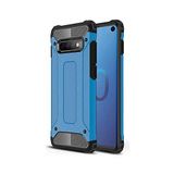 KZY İletişim-Samsung Galaxy S10 ile Uyumlu Kapak Çift Katmanlı Zırh Tank Kılıf - Mavi (Mavi)