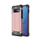 KZY İletişim-Samsung Galaxy S10 ile Uyumlu Kapak Çift Katmanlı Zırh Tank Kılıf - Rose Gold (ROSE GOLD)