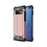 KZY İletişim-Samsung Galaxy S10 Plus ile Uyumlu Kapak Çift Katmanlı Zırh Tank Kılıf - Rose Gold (ROSE GOLD)