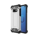 KZY İletişim-Samsung Galaxy S10e ile Uyumlu Kapak Çift Katmanlı Zırh Tank Kılıf - Gri (GRİ)