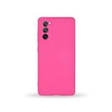 KZY İletişim Samsung Galaxy S20 FE ile Uyumlu Kapak Kamera Korumalı Içi Kadife Lansman Silikon Kılıf - Neon Pembe