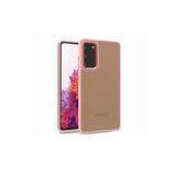 KZY İletişim Samsung Galaxy S20 FE ile Uyumlu Kapak Metal Kamera Korumalı Arkası Şeffaf Silikon Kılıf - Rose Gold