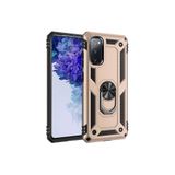 KZY İletişim Samsung Galaxy S20 FE ile Uyumlu Kapak Military Yüzüklü Stantlı Panzer Tank Kılıf - Gold