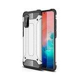 KZY İletişim-Samsung Galaxy S20 ile Uyumlu Kapak Çift Katmanlı Zırh Tank Kılıf - Gri (GRİ)