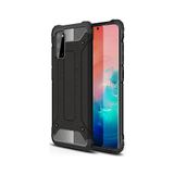 KZY İletişim-Samsung Galaxy S20 ile Uyumlu Kapak Çift Katmanlı Zırh Tank Kılıf - Siyah (SİYAH)