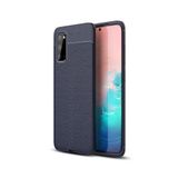 KZY İletişim-Samsung Galaxy S20 ile Uyumlu Kılıf Darbe Korumalı Deri Görünümlü Silikon Arka Kapak - Lacivert (Lacivert)