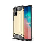 KZY İletişim-Samsung Galaxy S20 Plus ile Uyumlu Kapak Çift Katmanlı Zırh Tank Kılıf - Gold (GOLD)