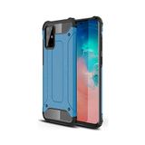 KZY İletişim-Samsung Galaxy S20 Plus ile Uyumlu Kapak Çift Katmanlı Zırh Tank Kılıf - Mavi (Mavi)