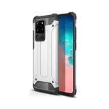 KZY İletişim-Samsung Galaxy S20 Ultra ile Uyumlu Kapak Çift Katmanlı Zırh Tank Kılıf - Gri (GRİ)