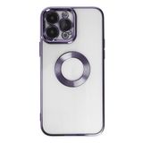KZY İletişim Samsung Galaxy S21 Fe ile uyumlu Kapak ile uyumlu Yanları Renkli Lens Korumalı Logo Gösteren Luxury Silikon Kılıf - Gümüş
