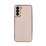 KZY İletişim Samsung Galaxy S21 FE ile Uyumlu Kapak Kamera Korumalı Lazer Kesim Lüx Silikon Kılıf - Rose Gold