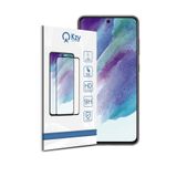 KZY İLETİŞİM Samsung Galaxy S21 FE ile uyumlu Tam Kaplayan Temperli Ekran Koruyucu Cam