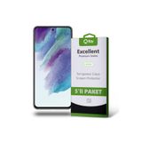 KZY İLETİŞİM Samsung Galaxy S21 FE ile uyumlu Temperli Ekran Koruyucu Kırılmaz Cam Ekonomik 5'lİ Paket