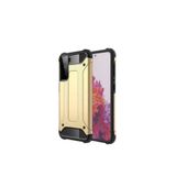 KZY İletişim- Samsung Galaxy S21 Plus ile Uyumlu Kapak Çift Katmanlı Zırh Tank Kılıf - Gold (GOLD)