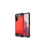KZY İletişim- Samsung Galaxy S21 Plus ile Uyumlu Kapak Çift Katmanlı Zırh Tank Kılıf - Kırmızı (KIRMIZI)