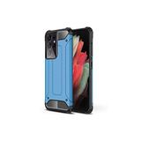 KZY İletişim- Samsung Galaxy S21 Ultra ile Uyumlu Kapak Çift Katmanlı Zırh Tank Kılıf - Mavi (MAVİ)