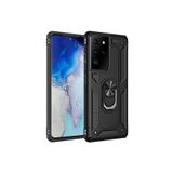 KZY İletişim Samsung Galaxy S21 Ultra ile Uyumlu Kapak Military Yüzüklü Stantlı Panzer Tank Kılıf - Siyah