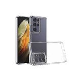 KZY İLETİŞİM Samsung Galaxy S21 Ultra ile uyumlu Kapak Sert Silikon Şeffaf Kılıf