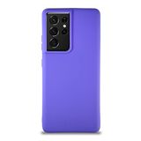 KZY İletişim Samsung Galaxy S21 Ultra ile Uyumlu Kılıf Soft Premier Renkli Silikon Kapak - Mor