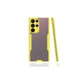 KZY İletişim Samsung Galaxy S22 Ultra ile Uyumlu Kılıf Kamera Korumalı Colorful Kapak - Sarı