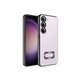 KZY İletişim Samsung Galaxy S23 Plus ile uyumlu Yanları Renkli Lens Korumalı Logo Gösteren Luxury Silikon Kılıf - Siyah