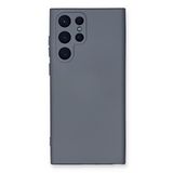 KZY İletişim Samsung Galaxy S23 Ultra ile Uyumlu Kapak İçi Kadife Kamera Korumalı Lansman Silikon Kılıf - Gri