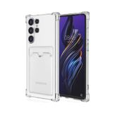KZY İletişim Samsung Galaxy S23 Ultra Kapak Kamera Korumalı Kartlıklı Darbe Emici Özellikli Şeffaf Silikon Kılıf