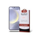KZY İletişim Samsung Galaxy S24 Plus ile Uyumlu Temperli Ekran Koruyucu Kırılmaz Cam Ekonomik 3'lü Paket