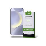 KZY İletişim Samsung Galaxy S24 Plus ile Uyumlu Temperli Ekran Koruyucu Kırılmaz Cam Ekonomik 5'li Paket