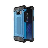 KZY İletişim-Samsung Galaxy S8 ile Uyumlu Kapak Çift Katmanlı Zırh Tank Kılıf - Mavi (Mavi)