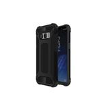 KZY İletişim-Samsung Galaxy S8 ile Uyumlu Kapak Çift Katmanlı Zırh Tank Kılıf - Siyah (SİYAH)
