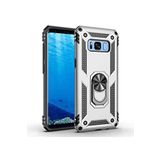 KZY İletişim Samsung Galaxy S8 ile Uyumlu Kapak Military Yüzüklü Stantlı Panzer Tank Kılıf - Gri