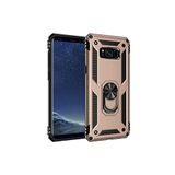 KZY İletişim Samsung Galaxy S8 Plus ile Uyumlu Kapak Military Yüzüklü Stantlı Panzer Tank Kılıf - Gold