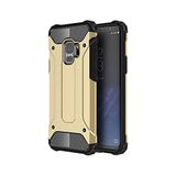 KZY İletişim-Samsung Galaxy S9 ile Uyumlu Kapak Çift Katmanlı Zırh Tank Kılıf - Gold (GOLD)