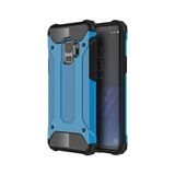 KZY İletişim-Samsung Galaxy S9 ile Uyumlu Kapak Çift Katmanlı Zırh Tank Kılıf - Mavi (Mavi)