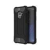 KZY İletişim-Samsung Galaxy S9 ile Uyumlu Kapak Çift Katmanlı Zırh Tank Kılıf - Siyah (SİYAH)