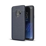 KZY İletişim-Samsung Galaxy S9 ile Uyumlu Kılıf Darbe Korumalı Deri Görünümlü Silikon Arka Kapak - Lacivert (Lacivert)