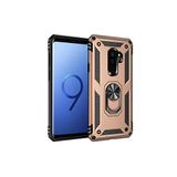 KZY İletişim Samsung Galaxy S9 Plus ile Uyumlu Kapak Military Yüzüklü Stantlı Panzer Tank Kılıf - Rose Gold