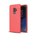 KZY İletişim-Samsung Galaxy S9 Plus ile Uyumlu Kılıf Darbe Korumalı Deri Görünümlü Silikon Arka Kapak - Kırmızı (Kırmızı)