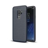 KZY İletişim-Samsung Galaxy S9 Plus ile Uyumlu Kılıf Darbe Korumalı Deri Görünümlü Silikon Arka Kapak - Lacivert (Lacivert)