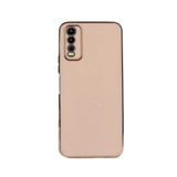 KZY İletişim Vivo Y20 ile Uyumlu Kapak Kamera Korumalı Lazer Kesim Lüx Silikon Kılıf - Rose Gold