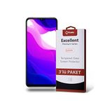 KZY İLETİŞİM Xiaomi Mi 10 Lite ile uyumlu Temperli Ekran Koruyucu Kırılmaz Cam Ekonomik 3'lü Paket