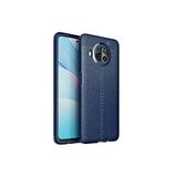KZY İletişim-Xiaomi Mi 10T Lite ile Uyumlu Kılıf Darbe Korumalı Deri Görünümlü Silikon Arka Kapak - Lacivert (Lacivert)