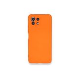 KZY İletişim Xiaomi Mi 11 Lite ile uyumlu Kapak Kamera Korumalı Içi Kadife Lansman Silikon Kılıf - Turuncu
